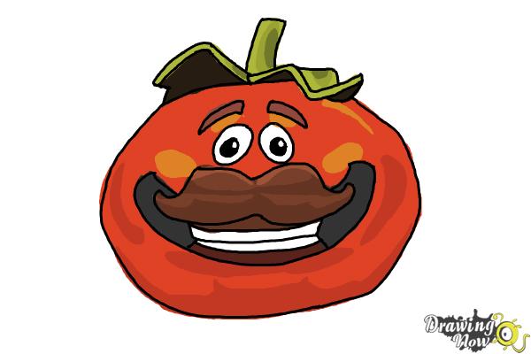 How to Draw Fortnite Tomato Head - Step 12 How to Draw Fortnite Tomato Head - Step 12
