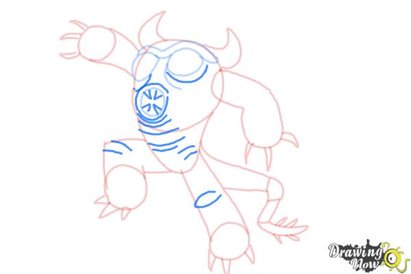 How to Draw Fredzilla from Big Hero 6 - Step 9 How to Draw Fredzilla from Big Hero 6 - Step 9