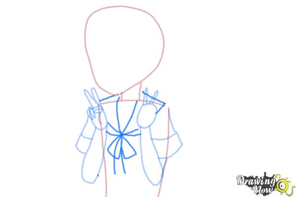How to Draw Fubuki from Kantai Collection - Step 5 How to Draw Fubuki from Kantai Collection - Step 5