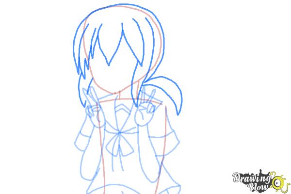 How to Draw Fubuki from Kantai Collection - Step 7 How to Draw Fubuki from Kantai Collection - Step 7