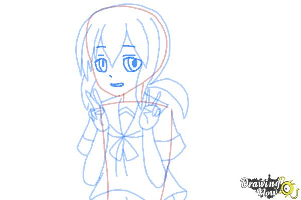 How to Draw Fubuki from Kantai Collection - Step 8 How to Draw Fubuki from Kantai Collection - Step 8