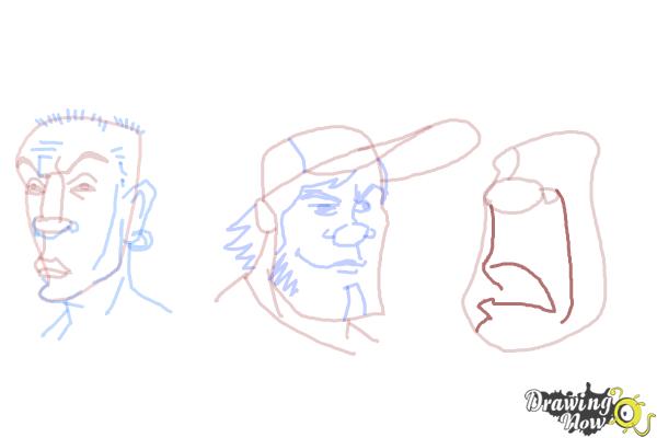 How to Draw Funny Faces - Step 16 How to Draw Funny Faces - Step 16