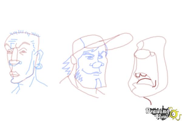 How to Draw Funny Faces - Step 17 How to Draw Funny Faces - Step 17
