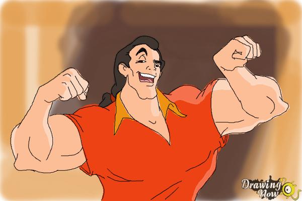 How to Draw Gaston, Disney Villain - Step 11 How to Draw Gaston, Disney Villain - Step 11