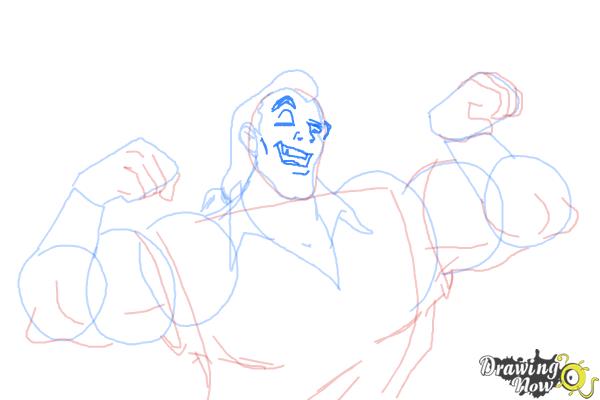 How to Draw Gaston, Disney Villain - Step 9 How to Draw Gaston, Disney Villain - Step 9
