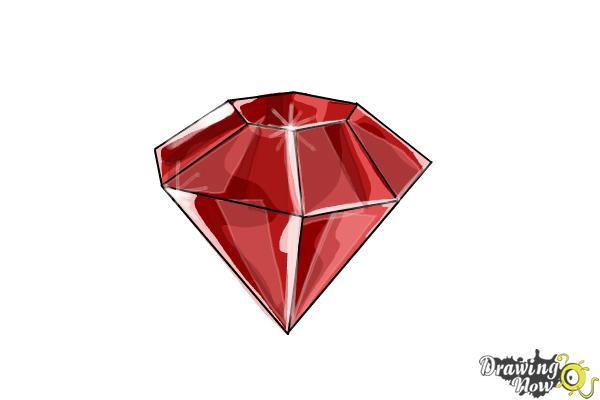 How to Draw Gems - Step 11