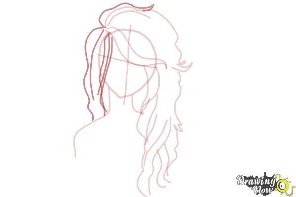 How to Draw Girl Hair - Step 7 How to Draw Girl Hair - Step 7