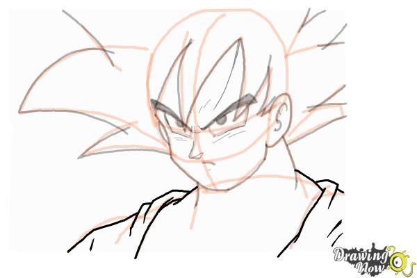 How to Draw Goku - Dragonball Z - Step 10 How to Draw Goku - Dragonball Z - Step 10
