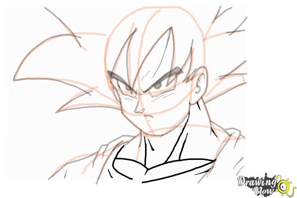How to Draw Goku - Dragonball Z - Step 11 How to Draw Goku - Dragonball Z - Step 11
