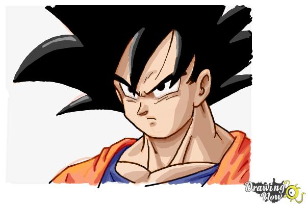 How to Draw Goku - Dragonball Z - Step 12 How to Draw Goku - Dragonball Z - Step 12
