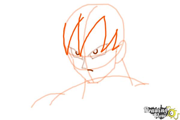 How to Draw Goku - Dragonball Z - Step 5 How to Draw Goku - Dragonball Z - Step 5
