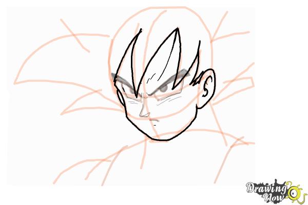 How to Draw Goku - Dragonball Z - Step 8 How to Draw Goku - Dragonball Z - Step 8