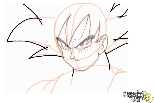 How to Draw Goku - Dragonball Z - Step 9 How to Draw Goku - Dragonball Z - Step 9