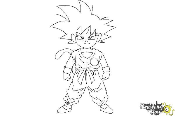 How to Draw Goku Step by Step - Step 10 How to Draw Goku Step by Step - Step 10