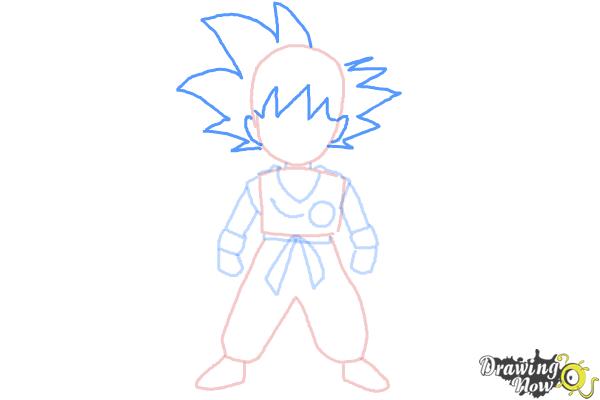 How to Draw Goku Step by Step - Step 6 How to Draw Goku Step by Step - Step 6