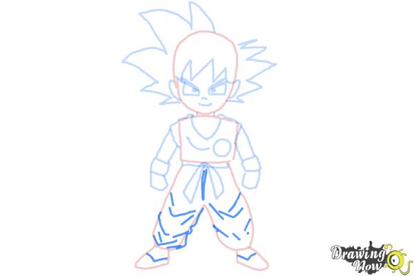 How to Draw Goku Step by Step - Step 8 How to Draw Goku Step by Step - Step 8