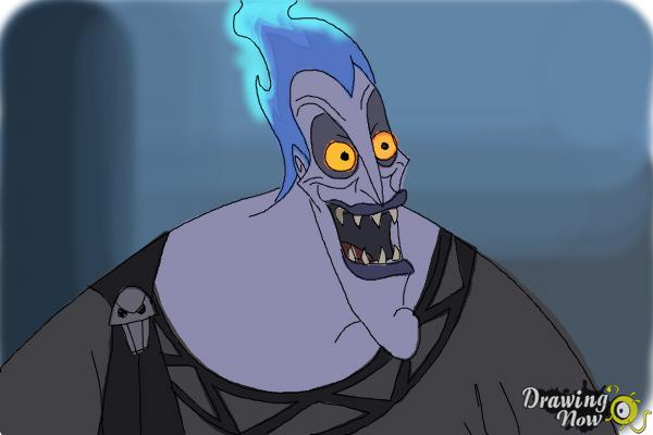 How to Draw Hades, Disney Villain - Step 10 How to Draw Hades, Disney Villain - Step 10