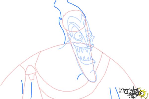 How to Draw Hades, Disney Villain - Step 8 How to Draw Hades, Disney Villain - Step 8