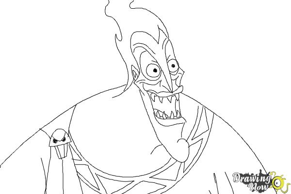 How to Draw Hades, Disney Villain - Step 9 How to Draw Hades, Disney Villain - Step 9