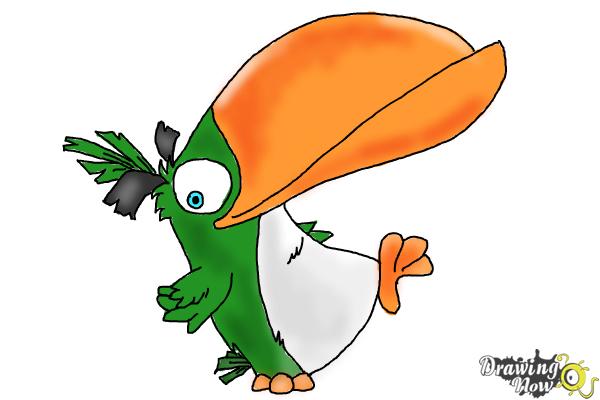 How to Draw Hal from The Angry Birds Movie - Step 10 How to Draw Hal from The Angry Birds Movie - Step 10