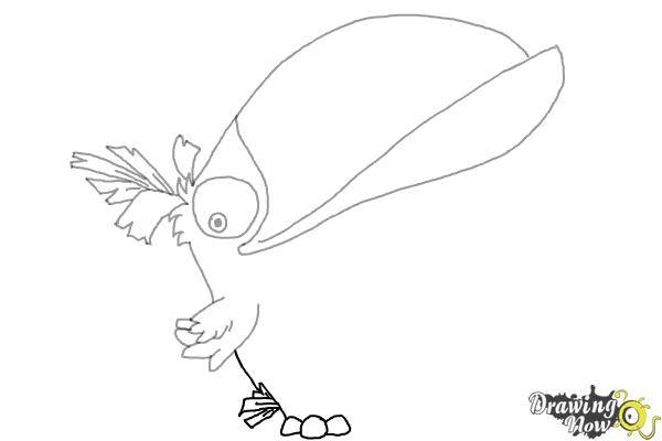 How to Draw Hal from The Angry Birds Movie - Step 7 How to Draw Hal from The Angry Birds Movie - Step 7