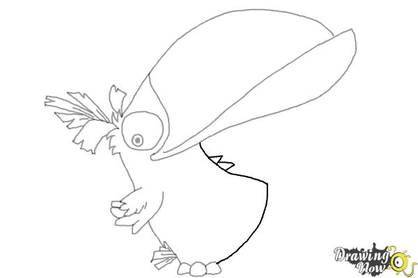 How to Draw Hal from The Angry Birds Movie - Step 8 How to Draw Hal from The Angry Birds Movie - Step 8