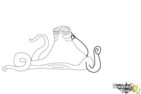 How to Draw Hank from Finding Dory - Step 6 How to Draw Hank from Finding Dory - Step 6