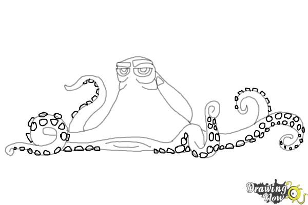 How to Draw Hank from Finding Dory - Step 8 How to Draw Hank from Finding Dory - Step 8