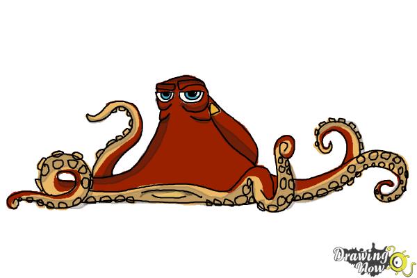 How to Draw Hank from Finding Dory - Step 9 How to Draw Hank from Finding Dory - Step 9
