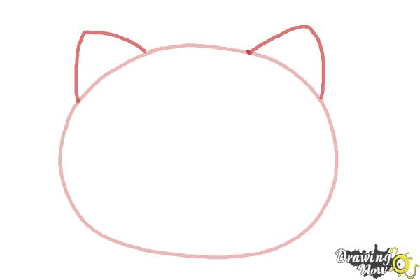 How to Draw Hello Kitty Step by Step - Step 2 How to Draw Hello Kitty Step by Step - Step 2