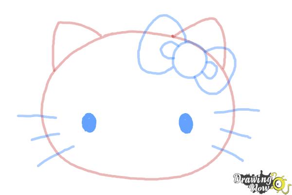 How to Draw Hello Kitty Step by Step - Step 6 How to Draw Hello Kitty Step by Step - Step 6