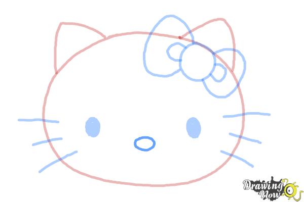 How to Draw Hello Kitty Step by Step - Step 7 How to Draw Hello Kitty Step by Step - Step 7