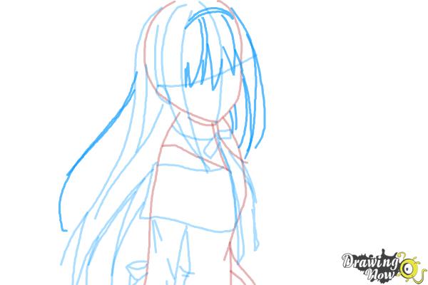 How to Draw Homura Akemi from Puella Magi - Step 6 How to Draw Homura Akemi from Puella Magi - Step 6