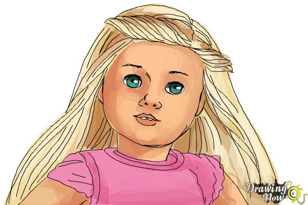 How to Draw Isabelle, Doll from American Girl - Step 10 How to Draw Isabelle, Doll from American Girl - Step 10