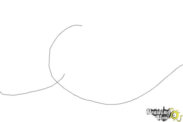How to Draw Japanese Waves - Step 1 How to Draw Japanese Waves - Step 1