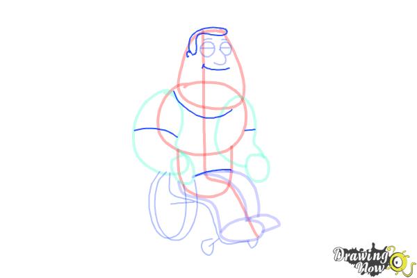 How to Draw Joe, Joseph Swanson from Family Guy - Step 7 How to Draw Joe, Joseph Swanson from Family Guy - Step 7
