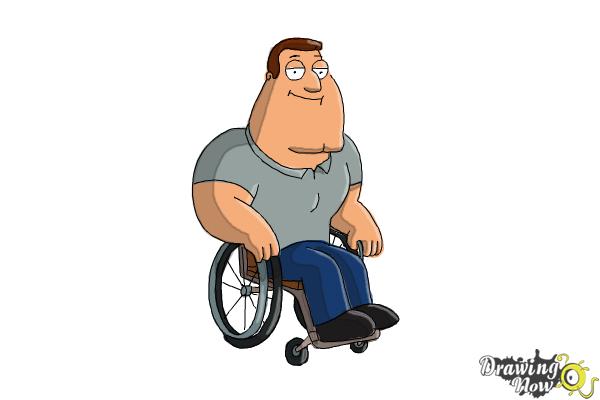 How to Draw Joe, Joseph Swanson from Family Guy - Step 9 How to Draw Joe, Joseph Swanson from Family Guy - Step 9