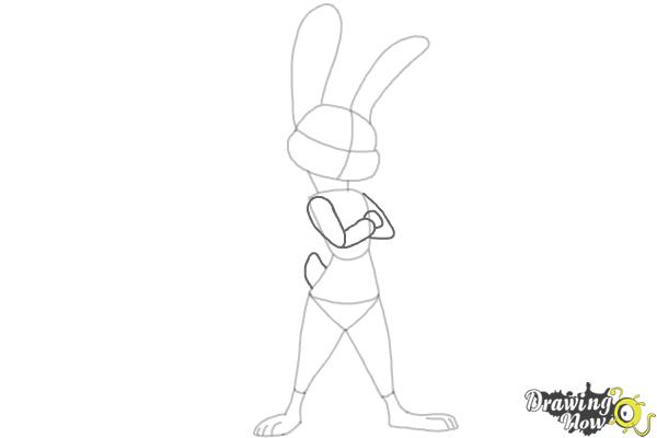 How to Draw Judy Hopps (The Bunny) From Zootopia - Step 6 How to Draw Judy Hopps (The Bunny) From Zootopia - Step 6