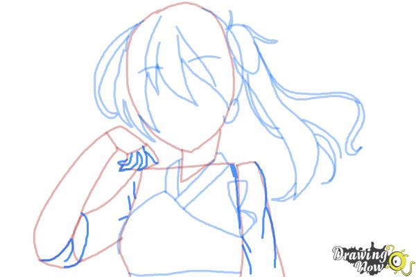 How to Draw Kaga from Kantai Collection - Step 7 How to Draw Kaga from Kantai Collection - Step 7