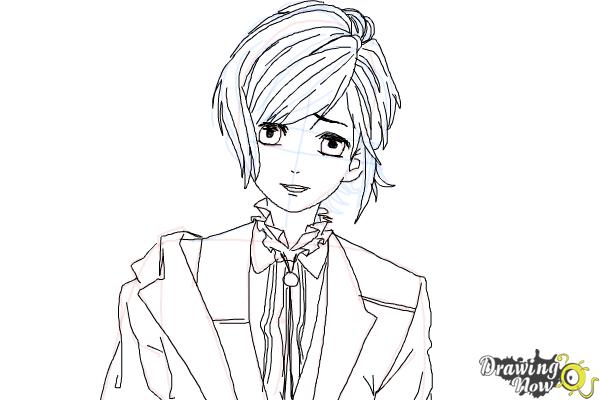 How to Draw Kanato Sakamaki Diabolik Lovers - Step 10 How to Draw Kanato Sakamaki Diabolik Lovers - Step 10