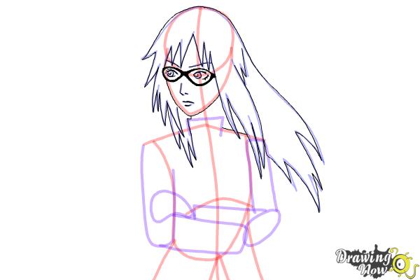How to Draw Karin Uzumaki from Naruto Shippuden - Step 10 How to Draw Karin Uzumaki from Naruto Shippuden - Step 10