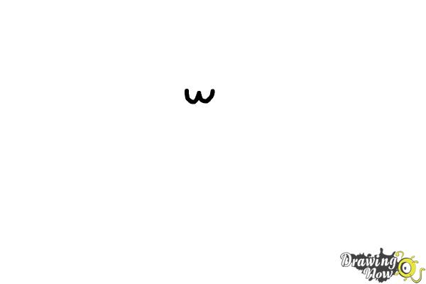 How to Draw Kawaii Cat - Step 1 How to Draw Kawaii Cat - Step 1