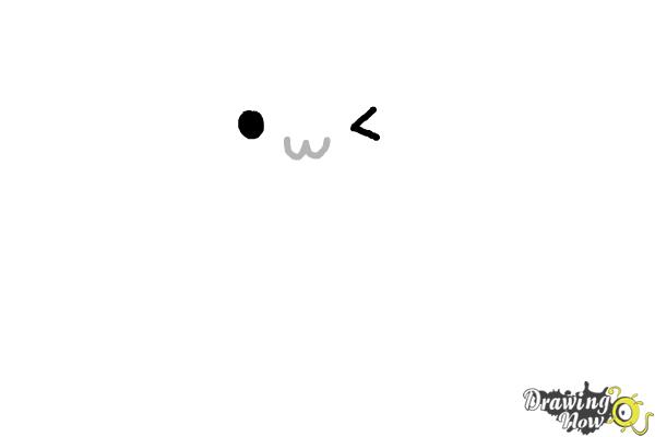 How to Draw Kawaii Cat - Step 2 How to Draw Kawaii Cat - Step 2