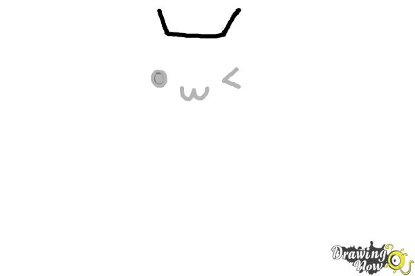 How to Draw Kawaii Cat - Step 3 How to Draw Kawaii Cat - Step 3