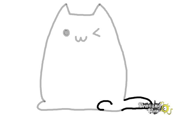 How to Draw Kawaii Cat - Step 6 How to Draw Kawaii Cat - Step 6