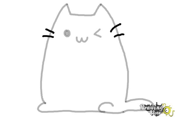 How to Draw Kawaii Cat - Step 7 How to Draw Kawaii Cat - Step 7