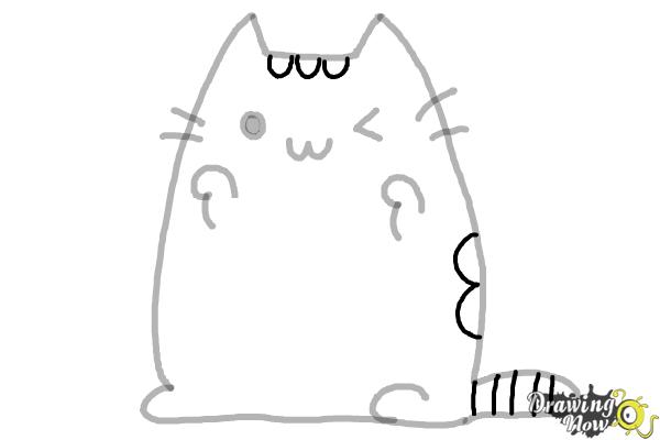 How to Draw Kawaii Cat - Step 9 How to Draw Kawaii Cat - Step 9