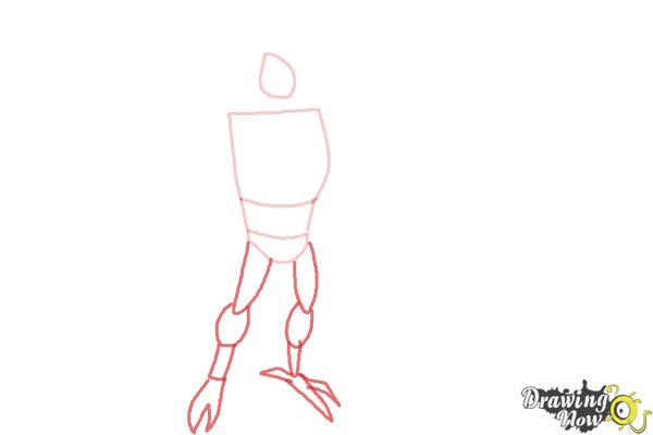 How to Draw Kickin' Hawk from Ben 10 Omniverse - Step 3 How to Draw Kickin' Hawk from Ben 10 Omniverse - Step 3