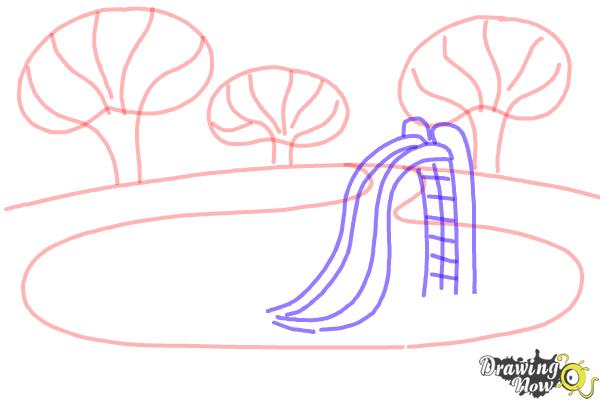 How to Draw Kids Playing In a Playground - Step 3 How to Draw Kids Playing In a Playground - Step 3