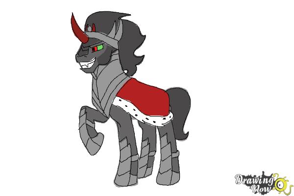 How to Draw King Sombra from My Little Pony Friendship Is Magic - Step 11 How to Draw King Sombra from My Little Pony Friendship Is Magic - Step 11